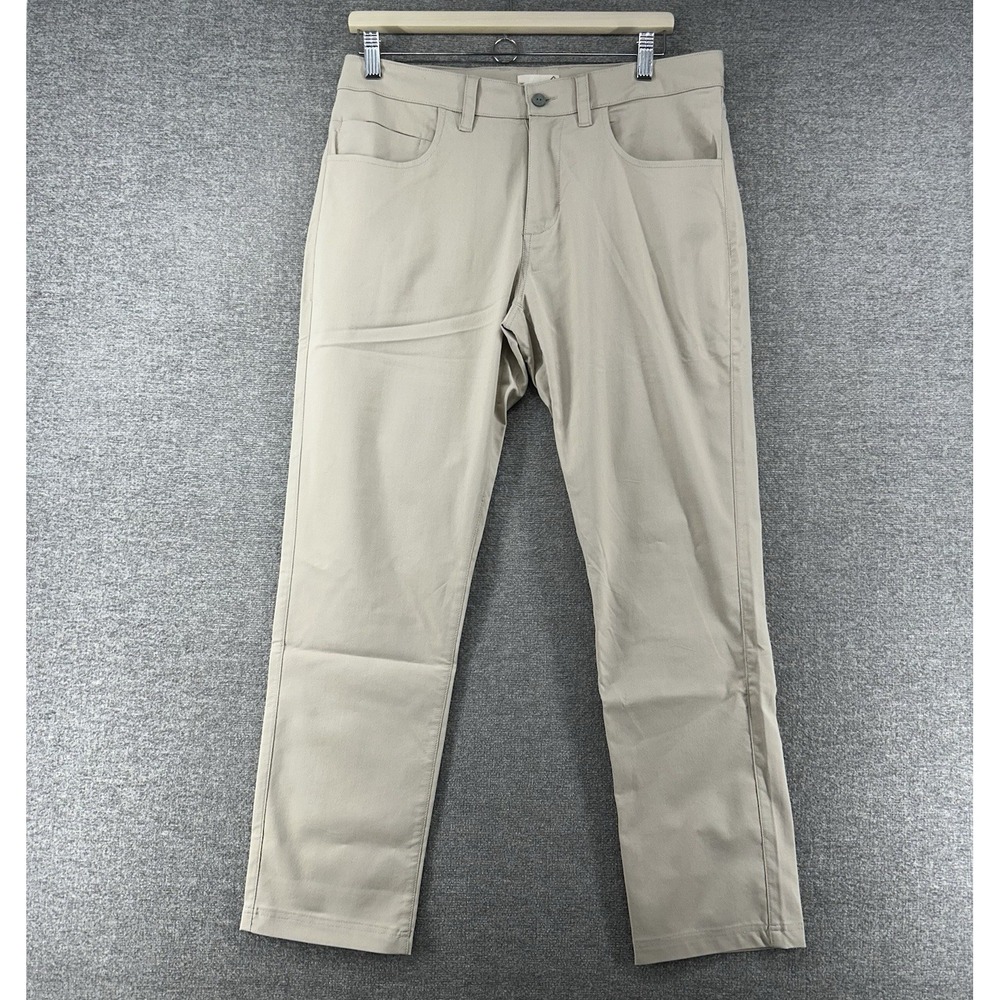 Tasc Performance Golf Pants Men Size 33x28 Altered Beige Bamboo Blend Casual